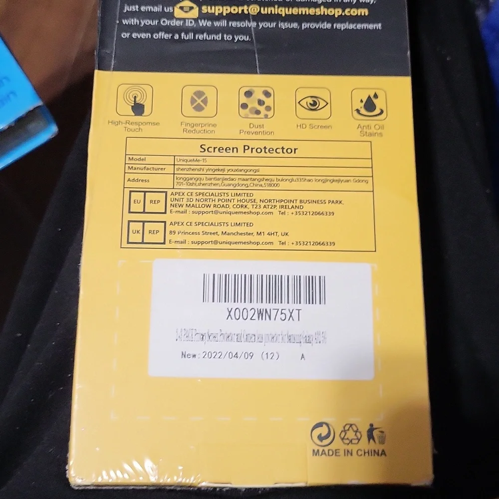 Nique Yellow Premium Screen Protector - Case Friendly
